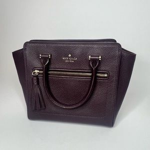 KATE SPADE CHESTER STREET SMALL ALLYN LEATHER SATCHEL BAG WKRU4322 Cherrywood